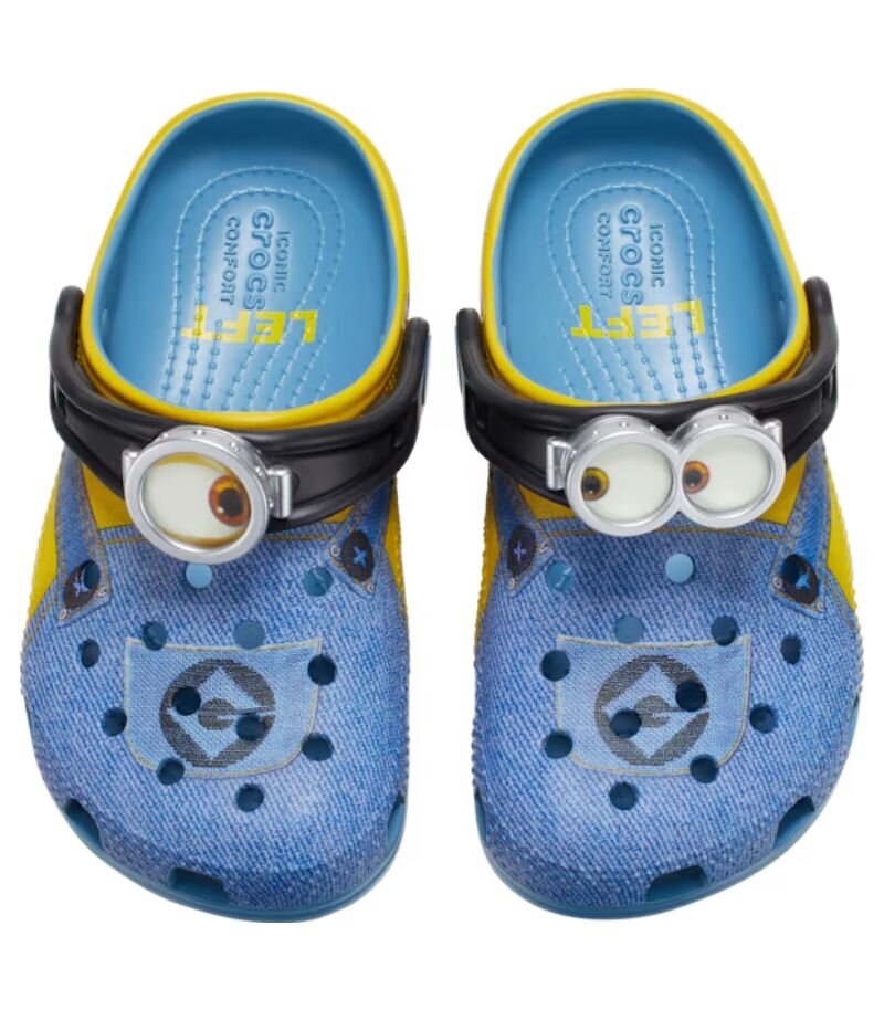 crocs with minion character pattern